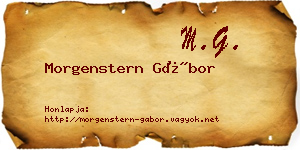 Morgenstern Gábor névjegykártya